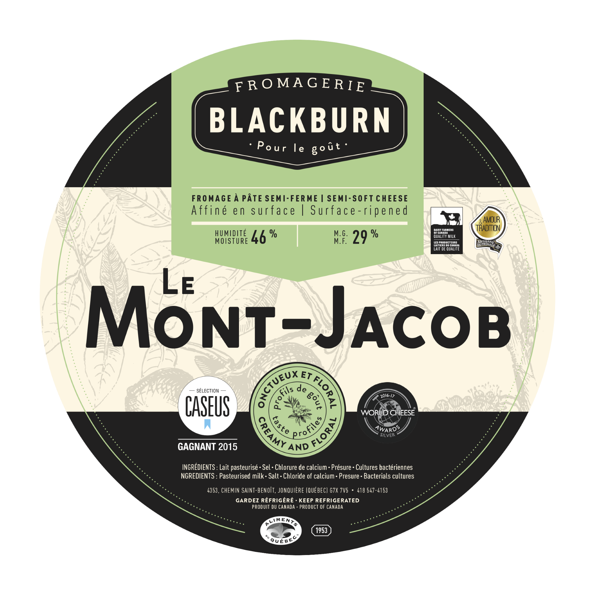 Étiquette - Mont-Jacob (Le)