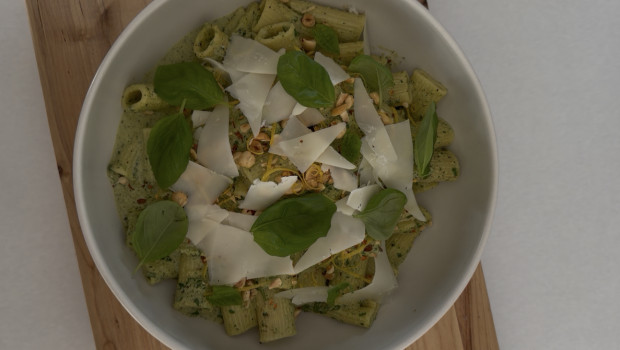 Pâtes au pesto et Capra